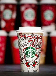 Untitled Starbucks Code, Starbucks Holiday Cups, Eggnog Latte, Starbucks Art, Starbucks Store, Coffee Cup Art, Starbucks Holiday, Get Gift Cards, Holiday Cups