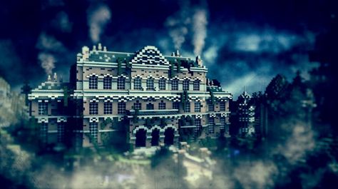 Minecraft Asylum, Minecraft Epic Builds, Asylum Horror, Minecraft Horror, Minecraft Maps, Map Ideas, Map Minecraft, Relaxing Game, Minecraft Structures