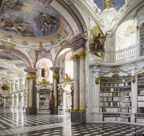 The World's Greatest Libraries (PHOTOS)   \\\   Two libraries in Portugal house colonies of bats that live behind the bookcases and feed on the insects which might otherwise eat the books. James Campbell, Beautiful Library, Library Room, Modern Library, World Images, Book Nooks, Library Books, World History, Cambridge