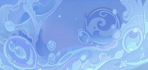 Blue Header Aesthetic, Background Genshin, Genshin Namecard, Special Background, Cute Headers For Twitter, Slide Background, Sketchbook Cover, Cute Laptop Wallpaper, Blue Banner