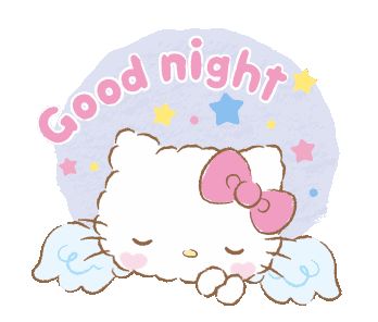 Goodnight Sanrio, Sanrio Gif, Goodnight Gif, Good Night My Friend, Hello Kitty Baby, Charmmy Kitty, Hello Kitty Images, Kitty Baby, Night Gif