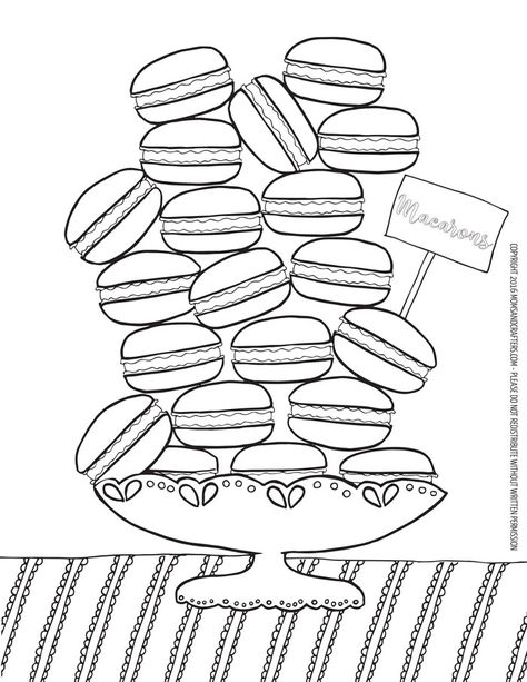 I hope you enjoy this free printable! Make sure you follow the terms and fair use. You will be subscribed to weekly updates, however, you will love the emails you receive! They are full of fun crafts and free printables like… Read on... Macaron Coloring Page, Food Coloring Crafts, France Craft, Diy Crafts For School, French Crafts, Food Coloring Pages, Purl Bee, World Thinking Day, Pokemon Coloring