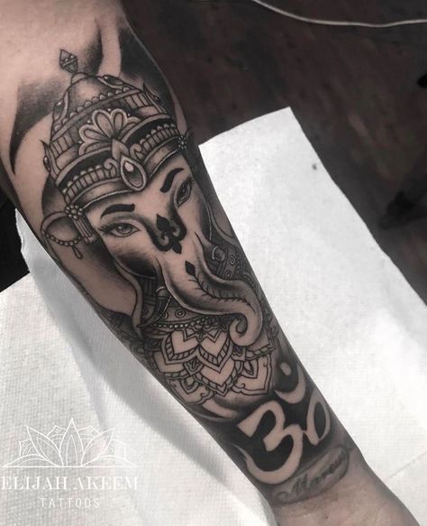 Woman Power Tattoo Ideas, Lily Tattoo Sleeve, Side Quote Tattoos, Ganesh Tattoo, Estilo Cholo, Tattoos For Women Half Sleeve, Spine Tattoos For Women, Tattoos For Black Skin, Forearm Tattoo Women