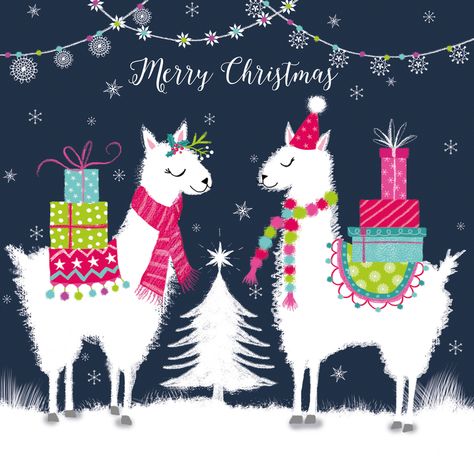 Image 12046931 square Llama Arts, Charity Christmas Cards, Shawl Knitting, Merry Christmas Card, Pattern Ideas, Crafts Projects, Winter Art, Painted Stones, Decoupage Paper