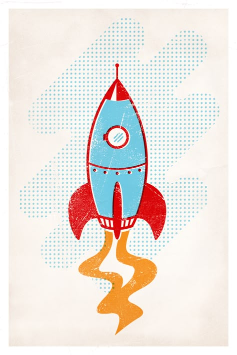 Rocket Tattoo, Circu Magical Furniture, Red Rocket, Magical Furniture, Retro Rocket, Space Tattoo, Rocket Ship, Rock Design, Design Graphique