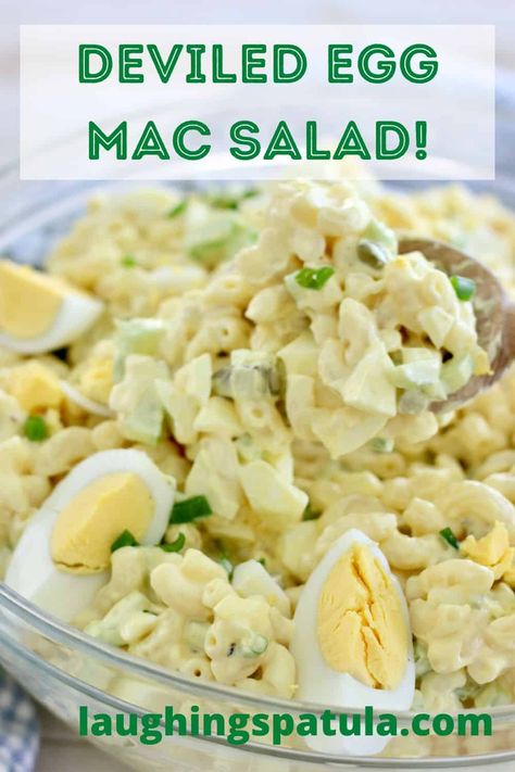 Easy to make Deviled Egg Macaroni Salad tastes just like deviled eggs Deviled Egg Macaroni Salad, Egg Macaroni Salad, Best Macaroni Salad, Deviled Eggs Easy, Supper Ideas, Deviled Egg, Savory Appetizer, Pasta Salads, Awesome Recipes