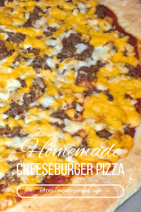 Cheeseburger pizza deliciously combines two cherished comfort foods, blending the classic flavors of a juicy cheeseburger with the crispy dough of a typical pizza. Homemade Cheeseburger Pizza, Cheeseburger Pizza Recipe, Cheeseburger Pizza, Taste Sense, Homemade Cheeseburgers, Meat Seasoning, Pizza Ideas, Pizza Recipe, Crushed Tomatoes