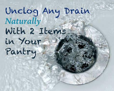 Unclog Any Drain Naturally with 2 Items From Your Pantry – Countryish Living Shower Drain Unclogger, Clean Clogged Drain, Diy Drain Cleaner, Homemade Drain Cleaner, Drain Unclogger, Drain Clog Remover, Deep Cleaning Hacks, Unclog Drain, Easy Cleaning Hacks