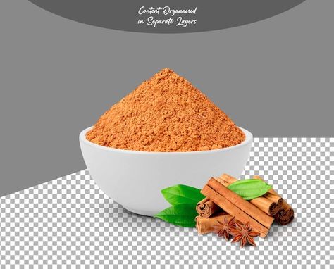 Garam Masala Powder, White Bowl, Cinnamon Powder, Free Business Card Mockup, Still Life Drawing, Cinnamon Spice, Event Food, White Bowls, Business Card Maker