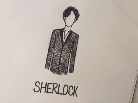 Sherlock Doodle, Sherlock Holmes Drawing, Doodles Cute, Bbc Sherlock, Sherlock Bbc, Hand Art Drawing, Hand Art, Sherlock Holmes, Art Drawing