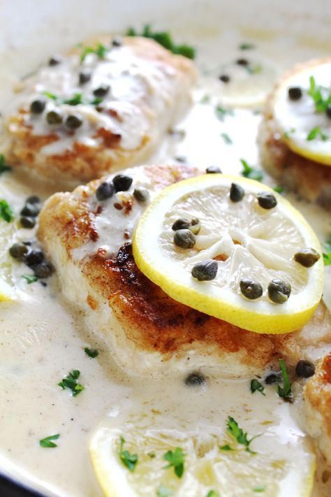 Creamy Lemon Cod Piccata is an E-A-S-Y weeknight/date night meal you can make quickly and all in one pot. This is a meatless meal when you want something a little fancy. #Creamy #Lemon #Cod #Piccata #Seafood #OnePot #Dinner Cod Piccata, Lemon Cod, Unique Ingredients, Piccata Recipe, Meatless Meal, Date Night Recipes, Cod Recipes, Ice Coffee, Seafood Dinner