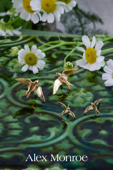 Delicately detailed Swallows glide through the skies in these soaring stud earrings! Swallows, The Sky, Birds, Stud Earrings