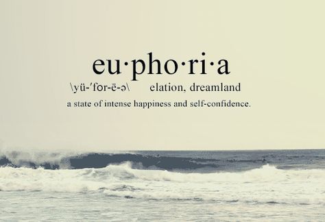 Eu'pho'ri'a Euphoria Meaning Words, Greek Words With Meaning, Euphoria Meaning, Two Words Quotes, Greek Words And Meanings, Uncommon Words, One Word Quotes, Weird Words, Unusual Words