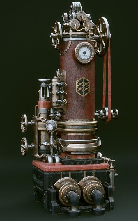 ArtStation - Steampunk machines V01, Toni Bratincevic Décor Steampunk, Steampunk Machine, Steampunk Machines, Steampunk Interior, Urban Industrial Decor, Steampunk Glasses, Steampunk Furniture, Steampunk Gadgets, Steampunk Artwork