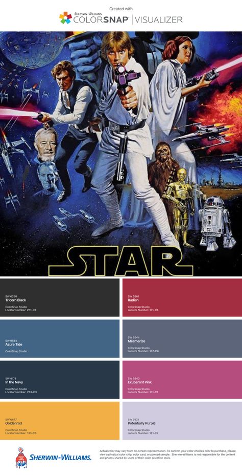 Star Wars Color Palette, Star Wars Palette, Star Wars Colors, Color Chip, Color Story, Spare Bedroom, Color Stories, Graphic Designs, Color Card