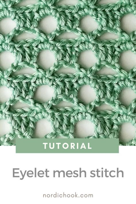 Crochet Mesh Stitches, Mesh Stitch Crochet, Loose Crochet Stitch, Lace Hairband, Loose Crochet, Mesh Stitch, Crochet Stitches Free, Step By Step Crochet, Crochet Lace Pattern