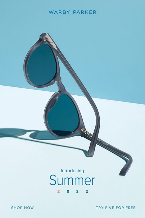 Summer 2022 Sunglasses from Warby Parker Eyeglass Photography, Glasses Product Photography, Sunglasses Ads, Sunglasses Campaign, Eyewear Branding, Eyewear Advertising, Sunglass Photography, Glasses Photography, Art Sub Lessons