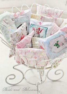 Birds and Blossoms Boutique and Design Lavender Border, Lavender Crafts, Sachet Bags, Shabby Chic Crafts, Scented Sachets, Lavender Bags, French Lavender, Lavender Sachets, Shabby Cottage