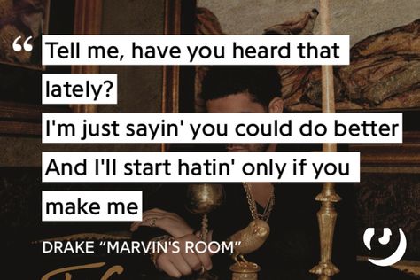 https://genius.com/Drake-marvins-room-lyrics Marvins Room, Song Recommendations, Weird Images, Nba Players, Drake, Music Artists, Fun Things To Do, Nba, Love Quotes