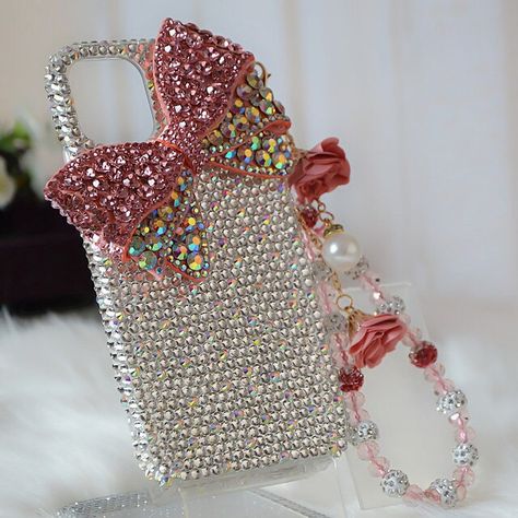 Crystal Diamond Bow Wrist Phone Case | Case Crystals Samsung Note 20 Ultra - Phone - Aliexpress Diy Phone Case Design, Crystal Phone Case, Luxury Iphone Cases, Bling Phone Cases, Bling Phone Case, Fun Wallpaper, Girly Phone Cases, Diamond Bows, Diy Rhinestone