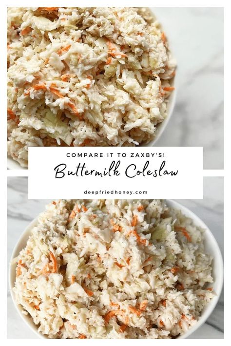 Buttermilk Coleslaw Dressing, Zaxbys Cole Slaw Recipe, Buttermilk Coleslaw Recipe, Buttermilk Coleslaw, Buttermilk Salad, Sherry Recipes, Creamy Garlic Mashed Potatoes, Buttermilk Ranch Dressing, Homemade Foods