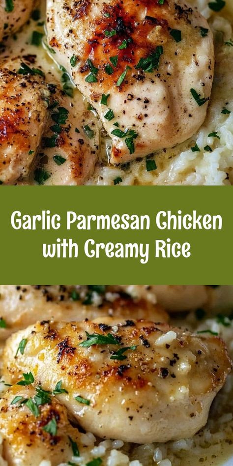 Indulge in the comforting flavors of **Chicken with Garlic Parmesan Rice**! This delectable dish features juicy chicken tenders paired with creamy, garlic-infused rice, making it perfect for family dinners or impressing guests. With simple ingredients and straightforward steps, you'll have a satisfying meal ready in under an hour. Elevate the experience with a drizzle of garlic butter sauce and fresh parsley for a burst of flavor. Ideal for any occasion, this recipe will quickly become a household favorite! 🍗🧄🍚✨ #ComfortFood #DinnerIdeas #GarlicParmesanRice Garlic Chicken And Rice, Juicy Chicken Tenders, Garlic Parmesan Rice, Parmesan Rice, Chicken With Garlic, Italian Rice, Cheese Stuffed Chicken, Food Innovation, Creamy Rice