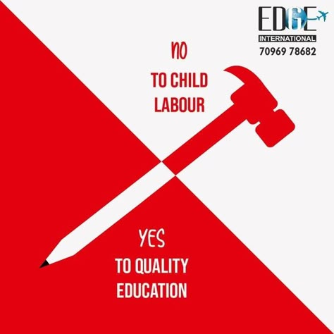 Quality Education Poster, Child Labour Quotes, Labour Quotes, World Day Against Child Labour, Revolution Poster, Child Rights, Child Labour, Report Cover, Ads Creative Advertising Ideas