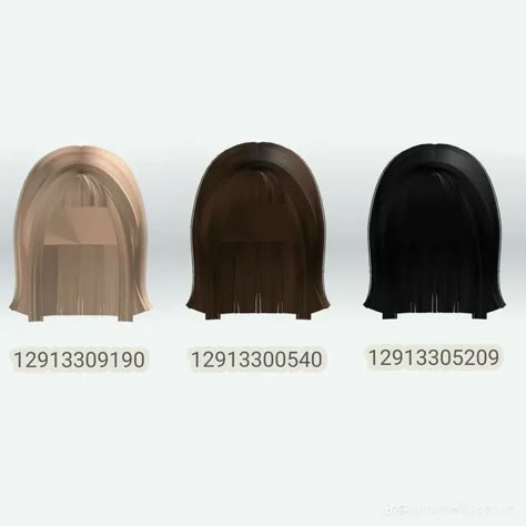 Roblox Hair Codes, Black Hair Id Roblox, Code Brookhaven, Short Hair Brown, Brown Hair Roblox, Roblox Hair, Pelo Cafe, Code Roblox, Hair Codes