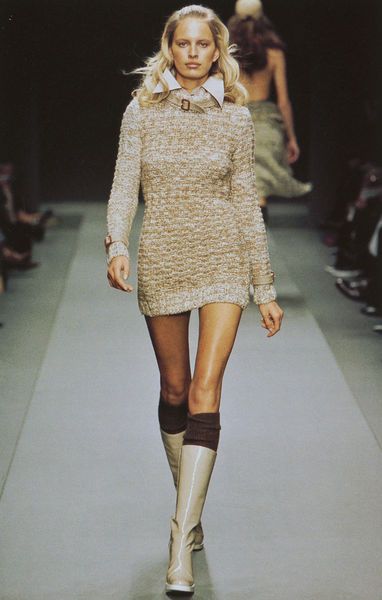 Fall Winter 2002 Fashion Show 2000s Runway, 2002 Fashion, Prada 2005, Fashion 2000s, Fall Runway, Miuccia Prada, Miu Miu, Fashion Show, Sweater Dress