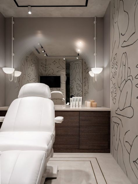 Gallery of iO Beauty Gallery | Asthetíque | Media - 36 Dentist Room, Dental Design Interior, Dental Office Design Interiors, Esthetician Room Decor, Beauty Salon Furniture, Esthetics Room, Spa Interior Design, Medical Office Design, Salon Suites Decor