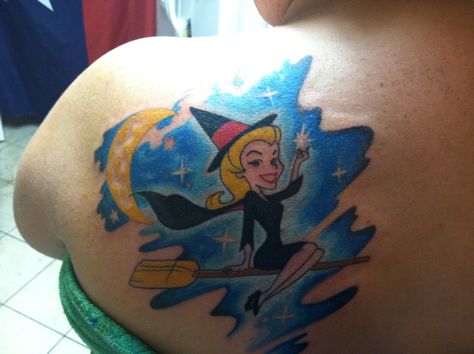 my awesome Bewitched tattoo :D Bewitched Tattoo, Icon Tattoo, Evil Laugh, Witchy Women, Army Tattoos, Tattoo Concepts, D Tattoo, Beautiful Tattoo, Most Popular Tattoos