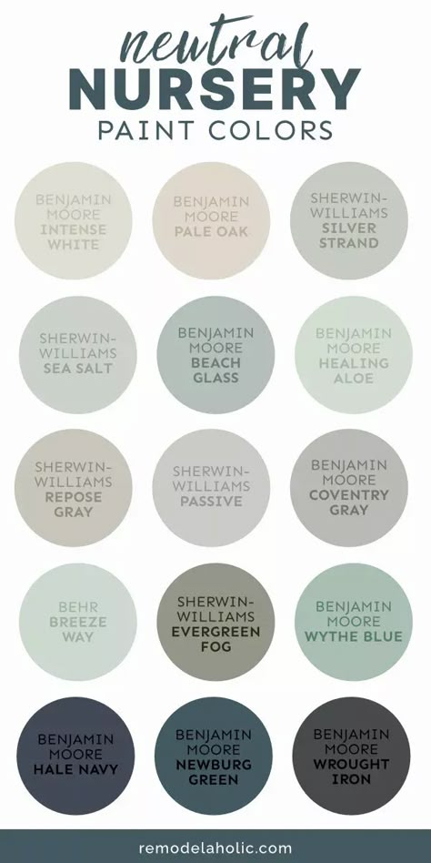 Neutral Nursery Paint Colors, Nursery Room Closet, Neutral Nursery Colors, Nursery Color Palette, Boy Nursery Colors, Nursery Paint, Nursery Paint Colors, Boy Room Paint, Organization Nursery