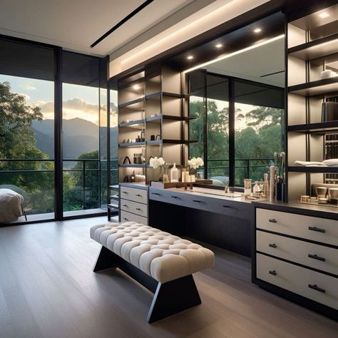 Aesthetic Walk In Closet, Make Up Area, Luxury Mansions Interior, Dream Closet Design, Interior Design Your Home, Luxury Closets Design, Luxury House Interior Design, Dream House Rooms, Luxury Homes Dream Houses