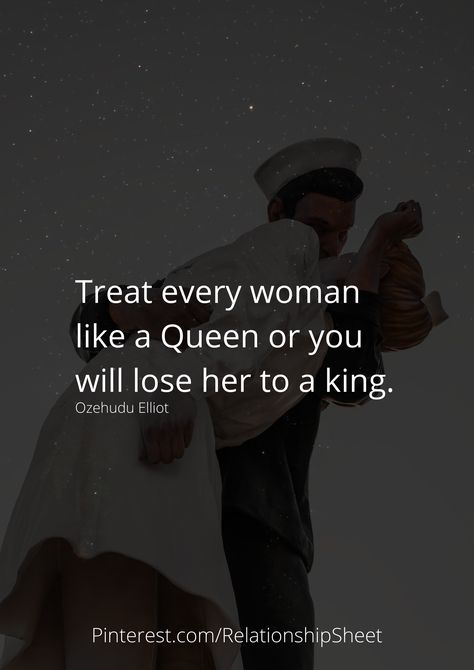 Treat every woman like a Queen or you will lose her to a king. Queen And King Aesthetic, Real Queens, A King, She Likes, Losing Her, Every Woman, Self Love, Love Quotes, Vision Board