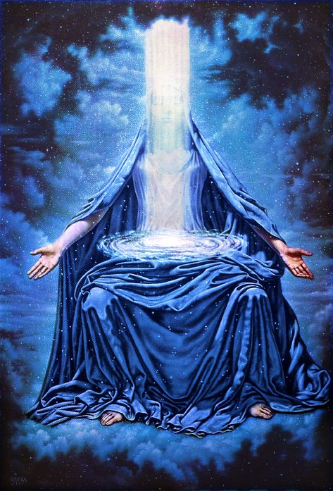 the Arch Mother of Johfra as the Mother of Space Divine Feminine Mother, The Divine Mother, Cosmic Mother Art, Mother Gaia Divine Feminine, Mother Of Divine Grace, Art Macabre, Degenerate Art, Macabre Art, Esoteric Art