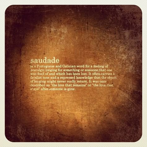 The English language doesn't always have a word for all of the intense emotions we experience. This Portuguese word captures one such emotion. Beautiful Phrases, Portuguese Words, Intense Emotions, Best Tattoo Ideas, Indigo Children, Foreign Languages, Writing Ideas, Great Words, Word Of The Day