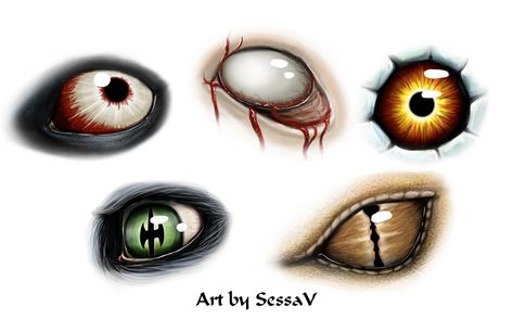 Monster Eyes by SessaV Draw Monster, Drawing Wrinkles, Art Moto, Scary Eyes, How To Draw Anime Eyes, Tree Drawings Pencil, Manga Eyes, Monster Eyes, Demon Eyes