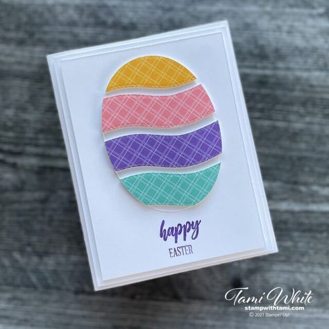 Groovy Easter Egg Card Video | Stampin' Up! | StampWithTami.com Stampin Up Excellent Eggs Card Ideas, Su Excellent Eggs Cards, Stampin Up Excellent Eggs Bundle, Su Excellent Eggs, Stampin Up Excellent Eggs, Excellent Eggs Stampin Up Cards, Easter Egg Cards, Groovy Easter, Easter Egg Hunt Games