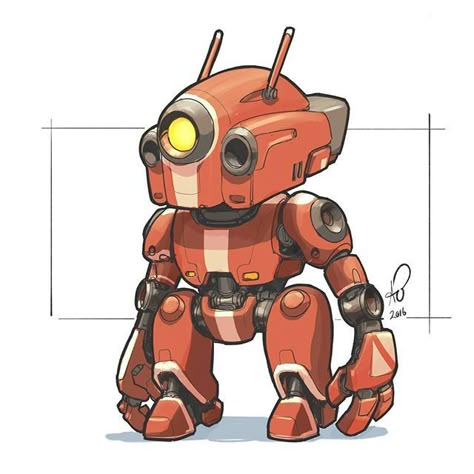 Robot Design Sketch, Mecha Robot, Cute Robot, Robot Cartoon, Robot Illustration, Cool Robots, Arte Robot, Male Character, Social Media Trends