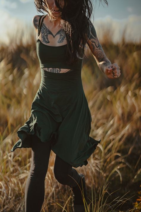 Pixie Clothing, Forest Fae, Forest Dress, Elven Dress, Boho Street Style, Pixie Outfit, Boho Punk, Festival Clothes, Pixie Dress