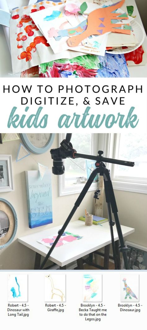 How to Photograph and Save Kids Artwork Kids Artwork Storage Ideas, Kids Artwork Book, Save Kids Artwork, Organizing Kids Artwork, Family Yearbook, Art Books For Kids, Photo Book Ideas, Vogue Kids, Arts And Crafts For Teens