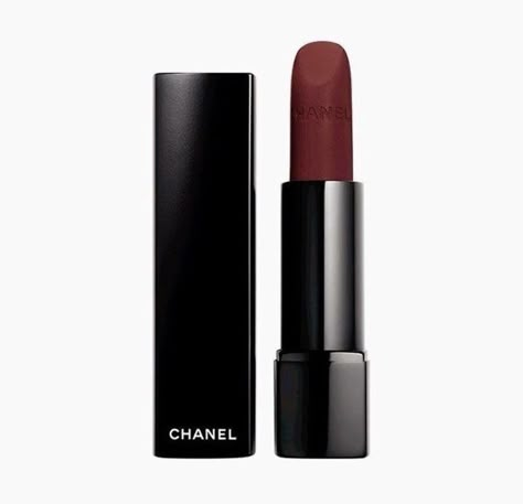 Chanel Rouge Allure Velvet, Pink Skin Tone, Perfume Chanel, Chanel Lipstick, Chanel Rouge, Matte Makeup, Black Eyeshadow, Matte Lip Color, Black Lips