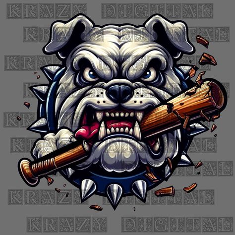 Blue Bulldog, English Bulldog Art, Bulldogs Logo, Baseball Mascots, Bulldog Tattoo, Bulldog Artwork, Bulldog Mascot, Cricket Ideas, Bulldog Art