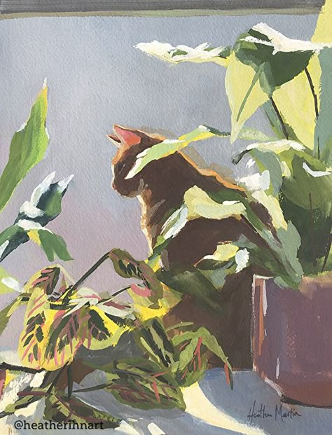 Heather Martin, Daily Paintworks, Fine Art Gallery, Original Fine Art, Cat Art, Buzzfeed, Art Gallery, Oil Painting, Fine Art