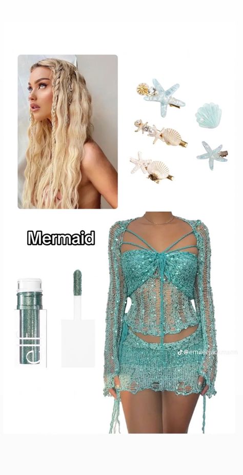 Look Da Festival, Mermaid Halloween Costume, Siren Costume, Blonde Halloween Costumes, Mermaid Halloween Costumes, Halloween Costume Idea, Pretty Halloween Costumes, Mermaid Halloween, Duo Halloween Costumes