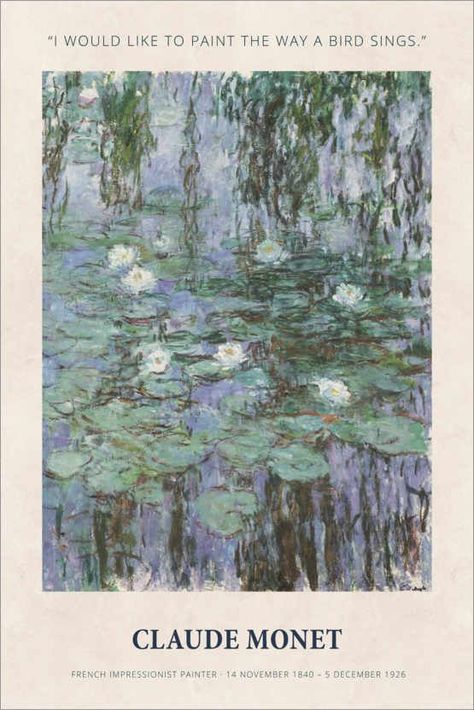 French Impressionist Painters, Monet Poster, Exhibition Posters, Claude Monet Paintings, Claude Monet Art, Monet Art, Art Exhibition Posters, Monet Paintings, Poster Shop