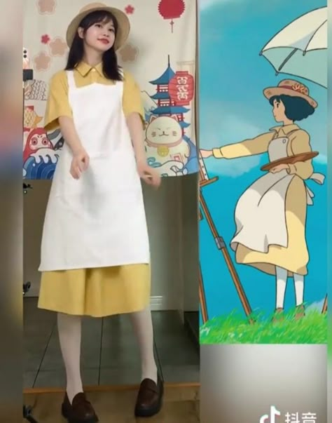 Alice In Borderland Inspired Outfits, Ghibli Costume Ideas, Studio Ghibli Fashion Aesthetic, Halloween Costumes Studio Ghibli, Everyday Cosplay Outfits, Studio Ghibli Outfits Aesthetic, Ponyo Outfit, Halloween Costumes Kpop, Ghibli Aesthetic Outfit