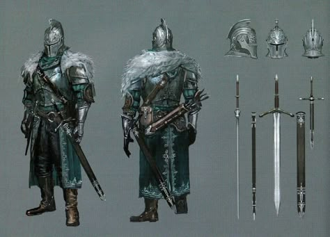 Dark Souls II - Concept Art - Faraam Set Art Knights Aesthetic, Banished Knight, Dark Souls Armor, Dark Souls Concept Art, Solar Auxilia, Fantasy Inspo, Larp Ideas, Dark Souls Artwork, Dark Souls 2