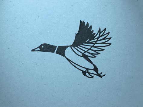 Mallard by Robert Lin on Dribbble Puffin Line Drawing, Flying Duck Drawing, Mallard Illustration, Mallard Tattoo, Mallard Duck Tattoo, Goose Hat, Moose Tattoo, Duck Stamp, Duck Tattoos