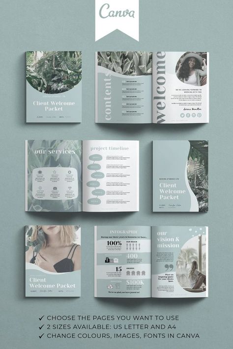 Get your clients excited about working with you with these beautiful, professional Canva templates. Customize colors, fonts, and text to match your brand, and print or share digitally. #clientwelcomekit #canvatemplates #business . #Homework_Checklist #Onboarding_Template #Client_Welcome_Packet #Interior_Design_Template Homework Checklist, Onboarding Template, Client Welcome Packet, Interior Design Template, Client Onboarding, Welcome Kit, Recipe Book Templates, Cookbook Template, Business Model Canvas